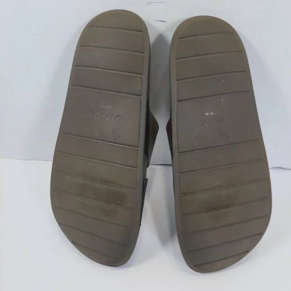 Vince Men Gray Slip On Flip Flop Slipper Sandal Size 8,